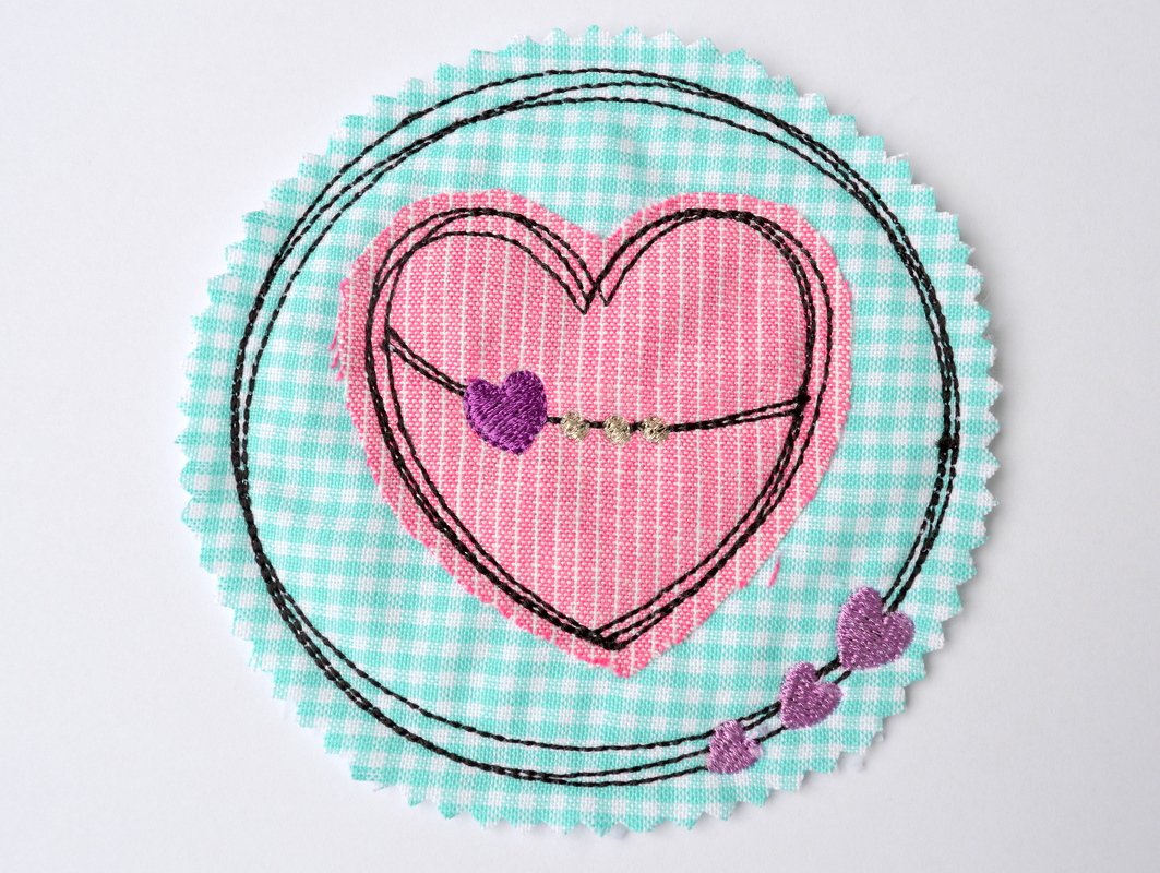 Stickdatei Herz 13x18cm Rahmen