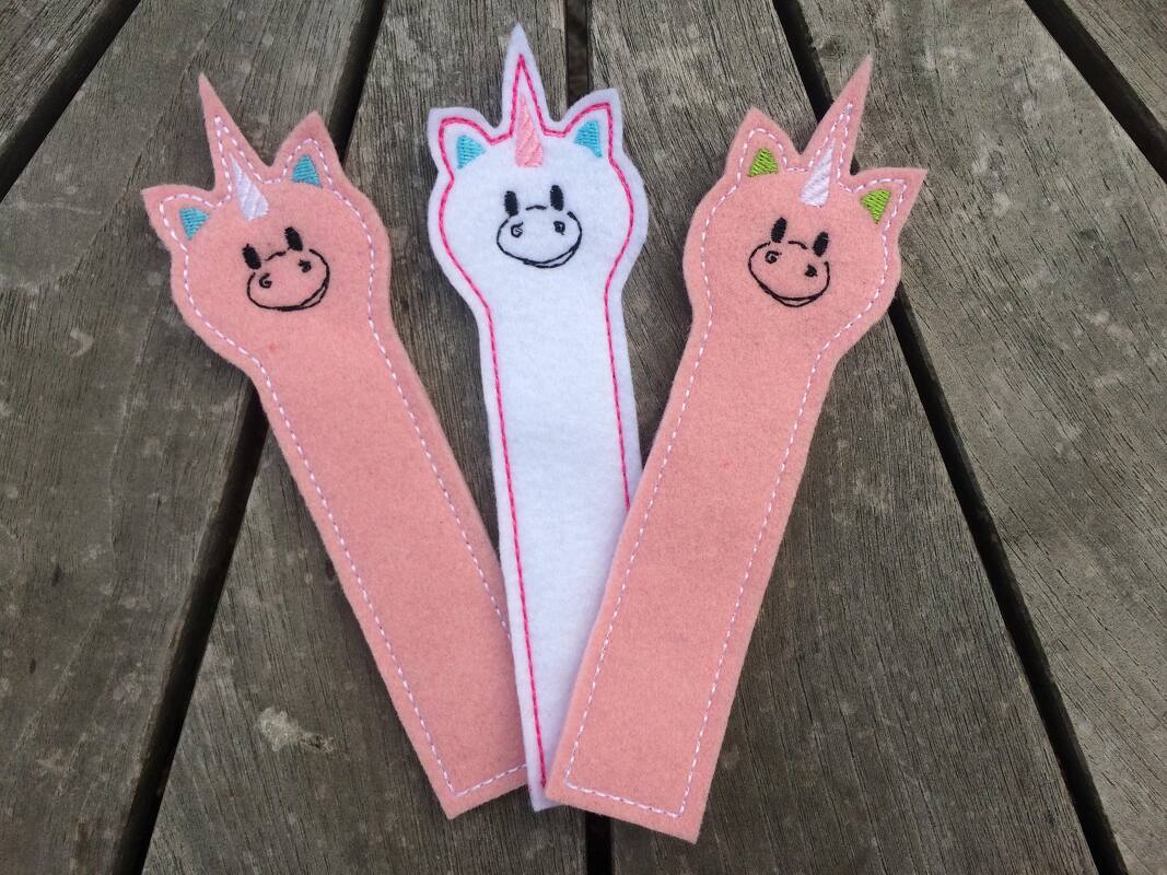 Lesezeichen Einhorn Stickdatei ♥ ITH 13x18