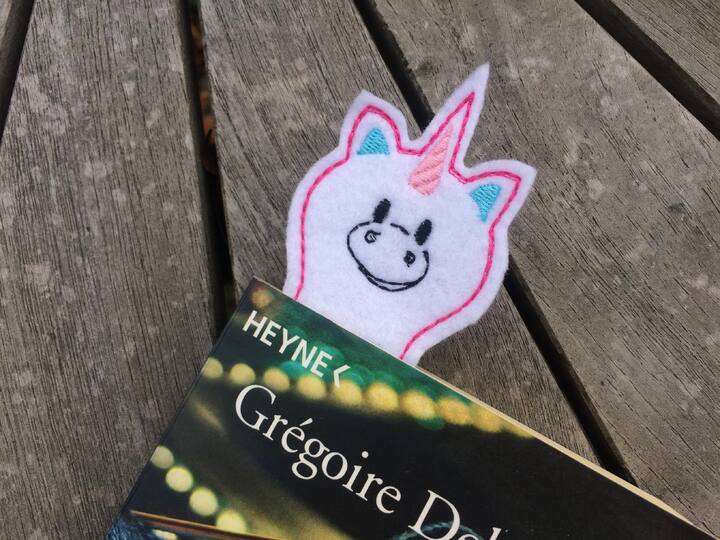 Lesezeichen Einhorn Stickdatei ♥ ITH 13x18