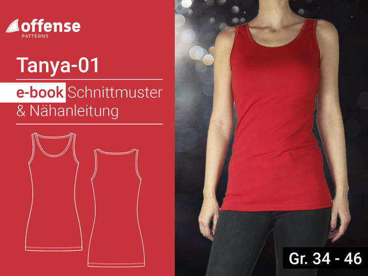 Basic Top/Shirt "Tanya-01" - Schnittmuster + Nähanleitung