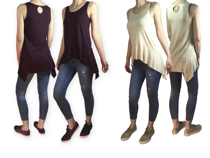 Basic Shirt/Top mit Volant "Tabea-01" - Schnittmuster + Nähanleitung