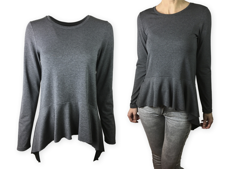 Longsleeve mit Volant "Sabia-01" - Schnittmuster + Nähanleitung