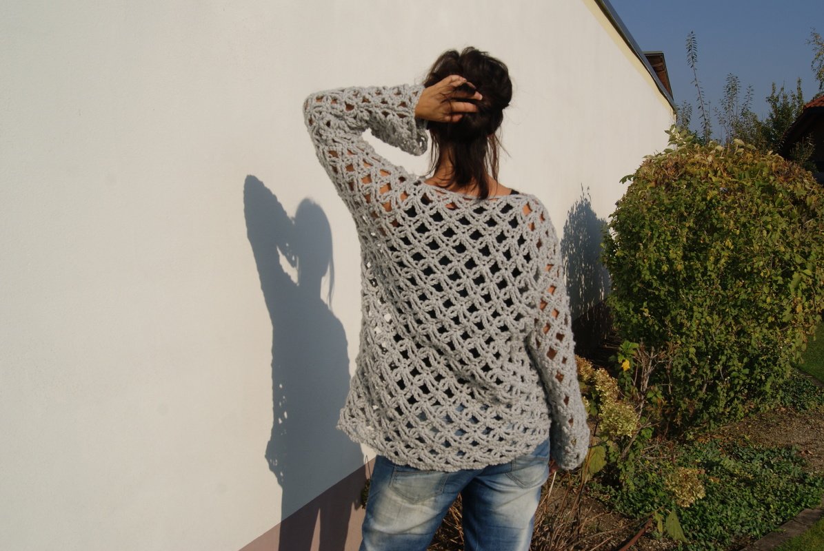Häkelpulli STREET-STYLE (Oversize, Gr. S/M, L/XL) - Bild 9