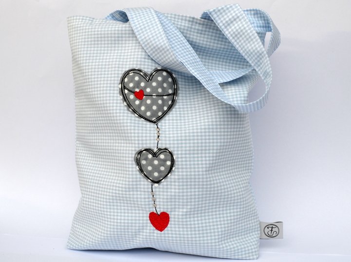 Stickdatei Herzgirlande senkrecht doodle 13x18cm