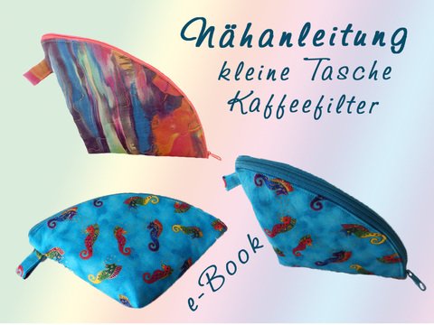 Kleine Tasche Kaffeefilter - Nähanleitung mit Schnitt