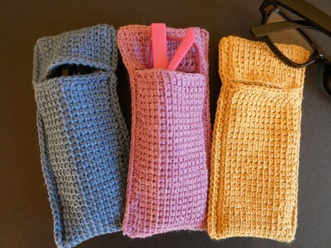 Häkelanleitung - Brillenetui, tunesisch gehäkelt