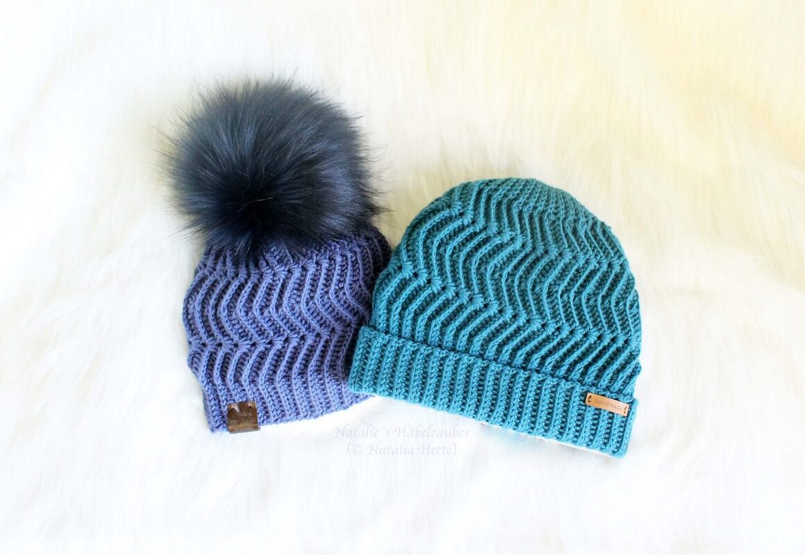 Mütze "Grazie", Zick-Zack-Muster, 3. Var. (3 Links zu Videos) - Bild 8