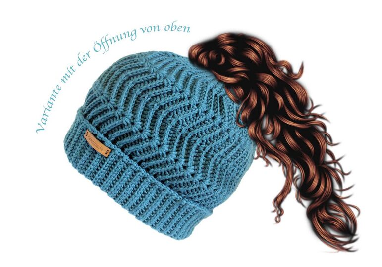Mütze "Grazie", Zick-Zack-Muster, 3. Var. (3 Links zu Videos)