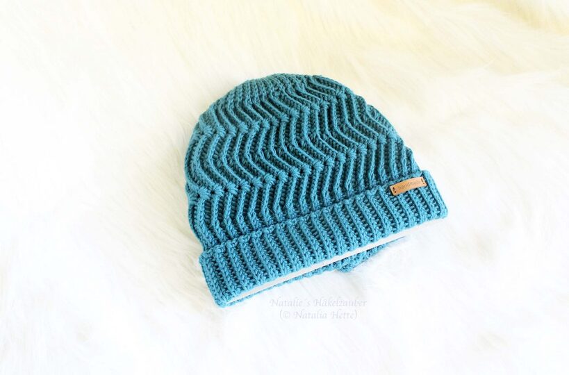 Mütze "Grazie", Zick-Zack-Muster, 3. Var. (3 Links zu Videos)