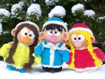 Children in the snow - Crochet Pattern from Diana´s kleiner Häkelshop