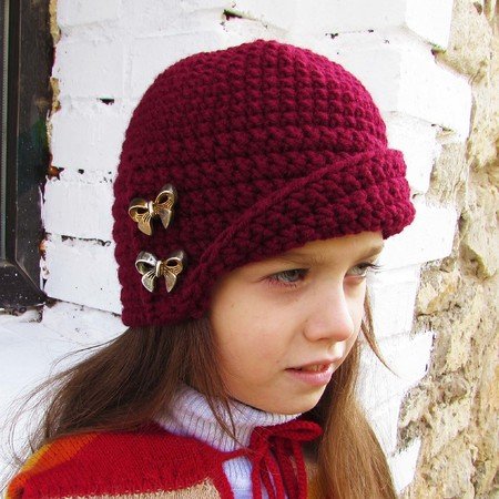 Hat crochet pattern for toddlers, girls, women