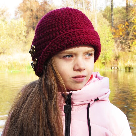 Hat crochet pattern for toddlers, girls, women