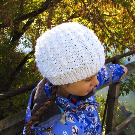 Hat knitting pattern, size for toddler, child, adult.