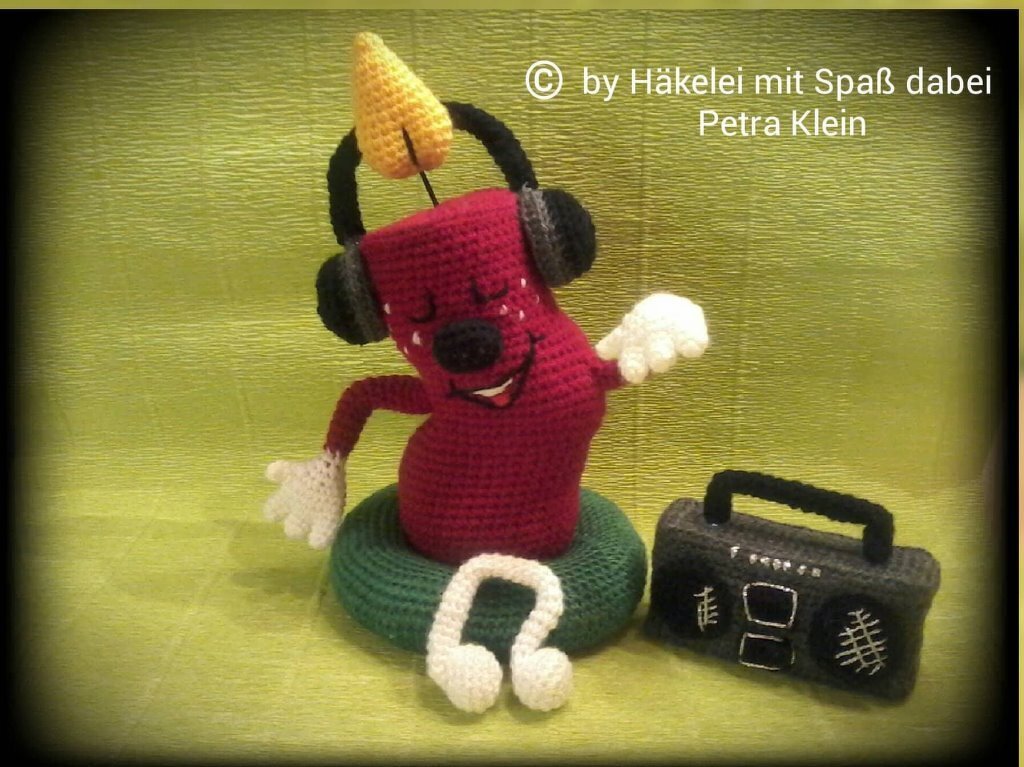 Häkelanleitung Amigurumi / Dancing Candle mit Ghettoblaster - Bild 2