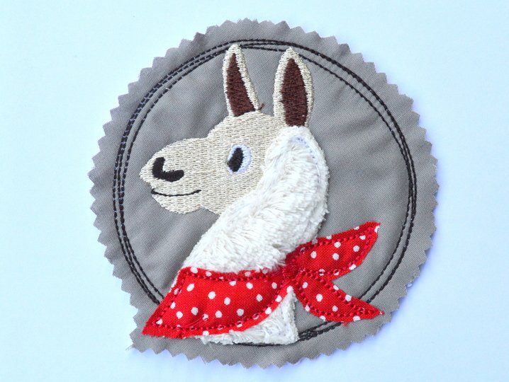 Stickdatei Lama doodle 3er SET für 10x10cm Rahmen