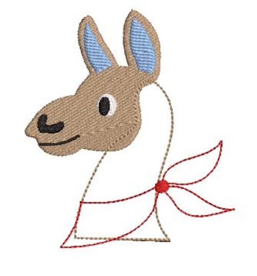 Stickdatei Lama doodle 3er SET für 10x10cm Rahmen