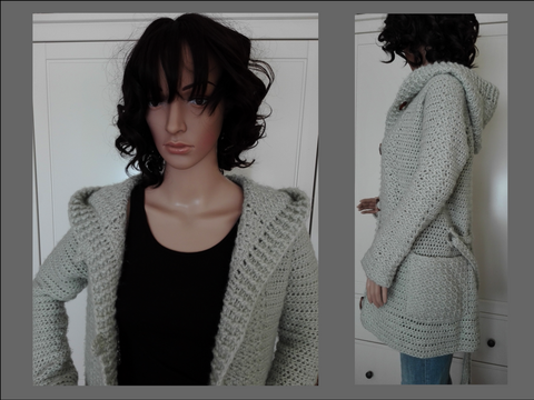Kapuzenkuscheljacke Gr. S/M Milky Cream