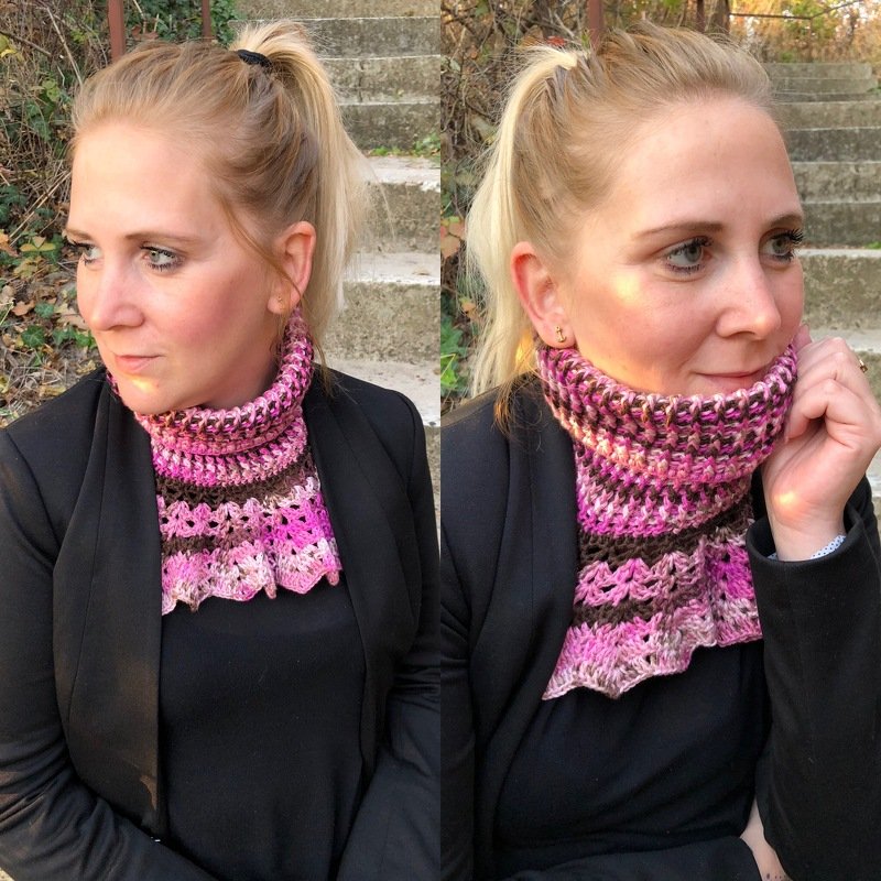 Häkelanleitung Schalkragen "Herbstblume" - Bild 2