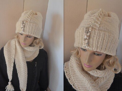 Mütze & Schal Set * Strickanleitung * (alle Größen mit Tabelle)
