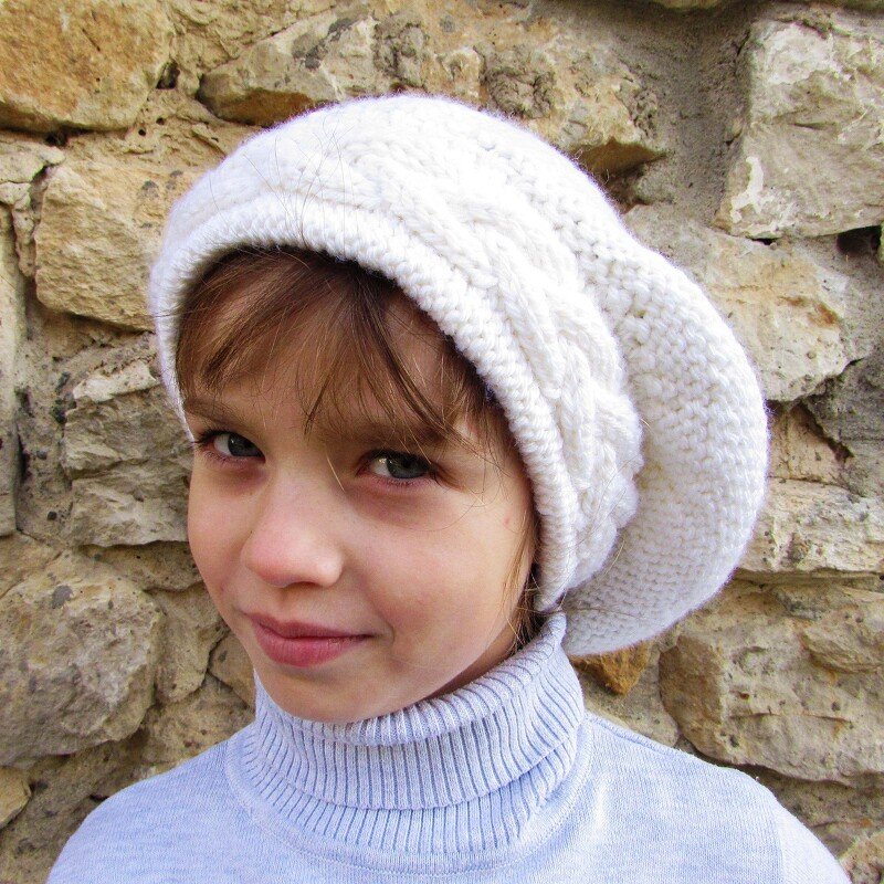 Knitting pattern beanie hat, size for toddler, child, adult. - Image 3