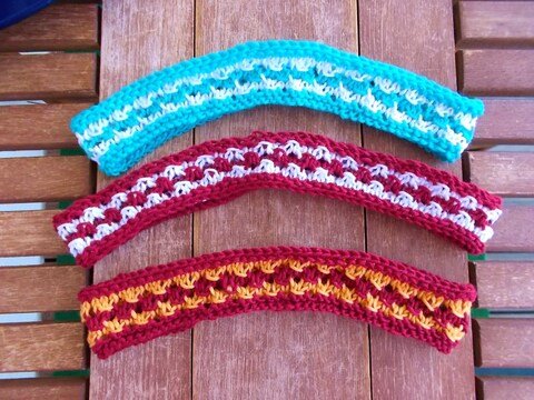 Haarband mit Lochmuster - Strickanleitung