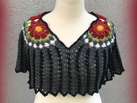 Schulterschmeichler mit 4 Blümchen