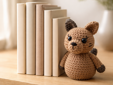 Crochet Pattern Cat Doorstopper, Bookstopper