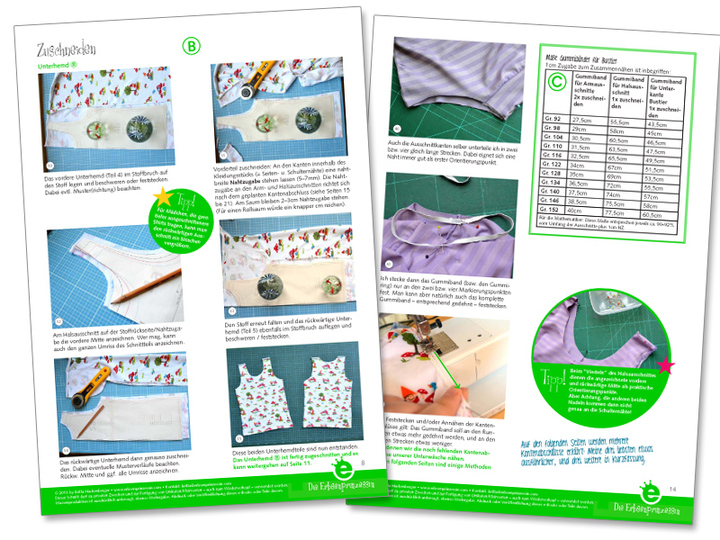 Mädchen-Unterwäsche Drunter *girls • Gr. 74-152 • Schnittmuster • Nähanleitung