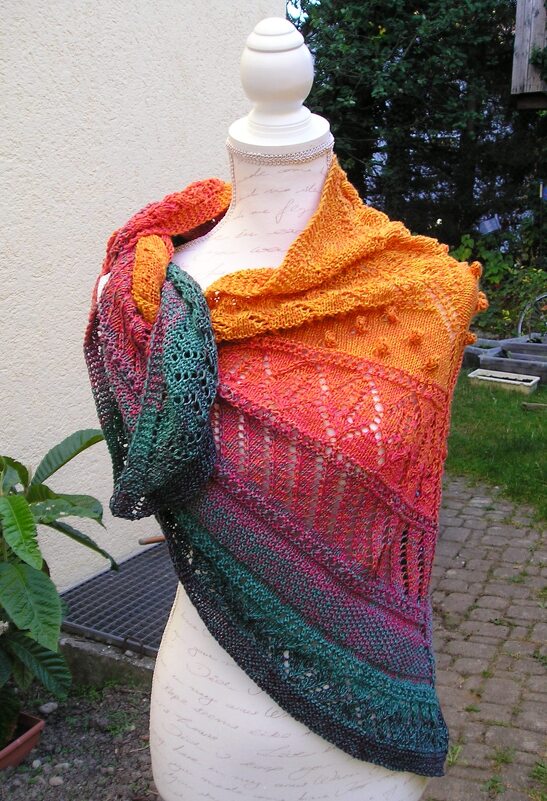 Strickanleitung Dreieckstuch "Kürbis" - Bild 5
