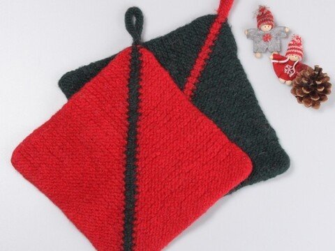 Gefilzte Weihnachtstopflappen