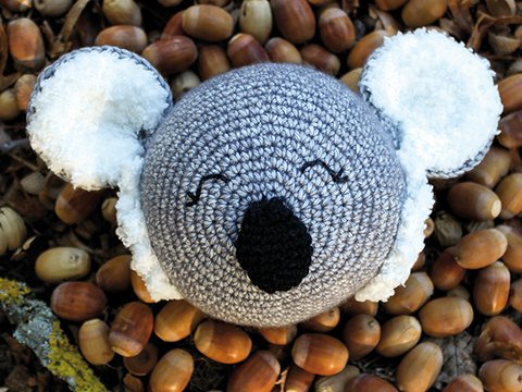Häkelanleitung Sensorikball Koala Polly - Fühlball