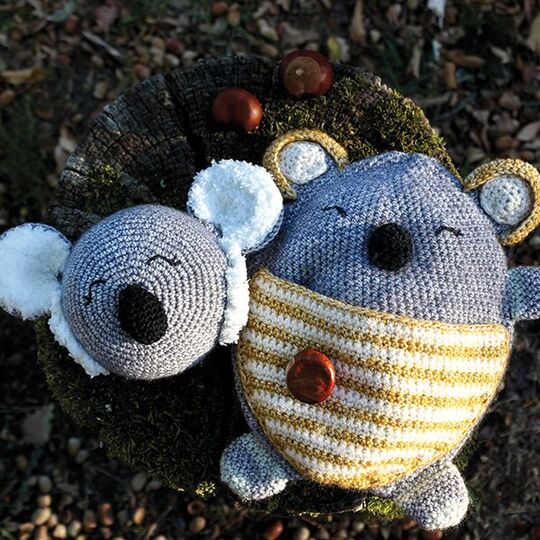 Häkelanleitung Sensorikball Koala Polly - Fühlball