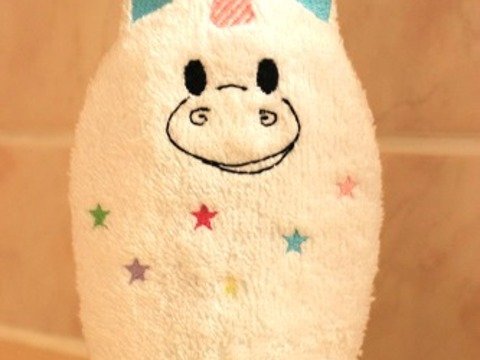 Einhorn-Waschlappen Stickdatei ♥ ITH 13x18