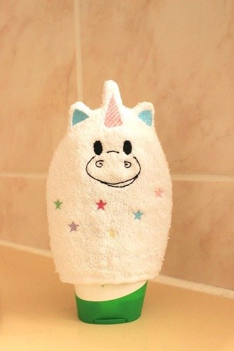 Einhorn-Waschlappen Stickdatei ♥ ITH 13x18 - Bild 3