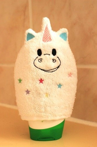 Einhorn-Waschlappen Stickdatei ♥ ITH 13x18