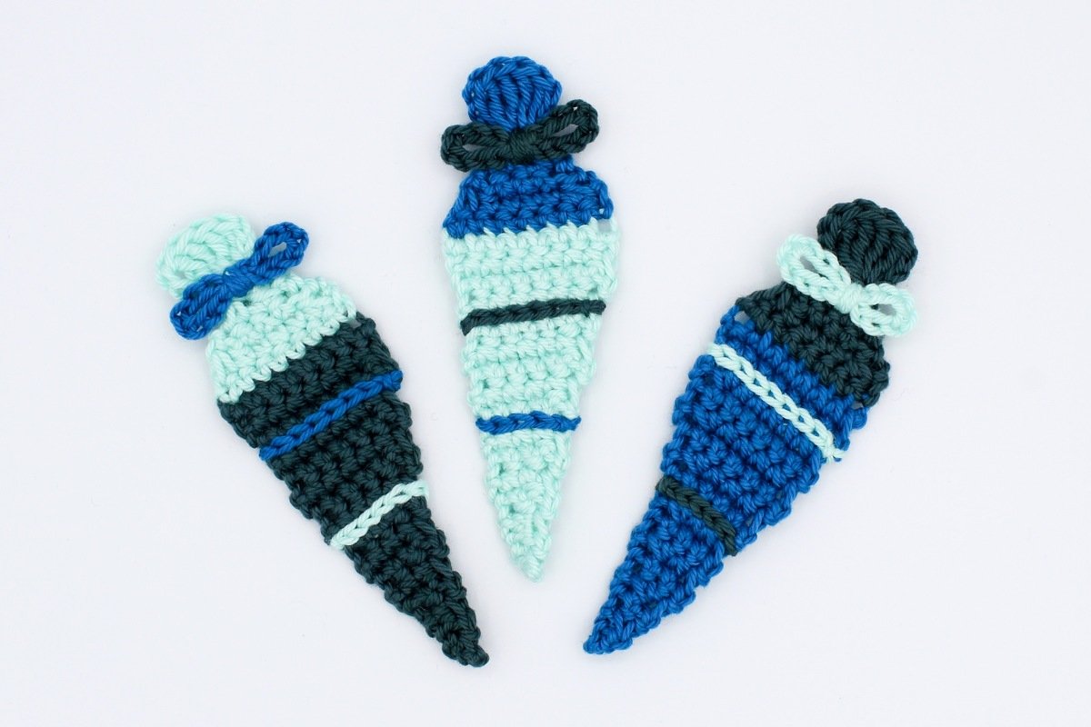 Häkelanleitung Applikation Schultüte - Bild 4