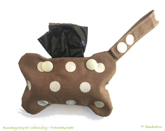 WALKIES BONE V1 Poo Bag Pouch, with facing. Sewing Pattern