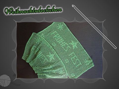 kleines Weihnachtsdeckchen (Häkelanleitung)