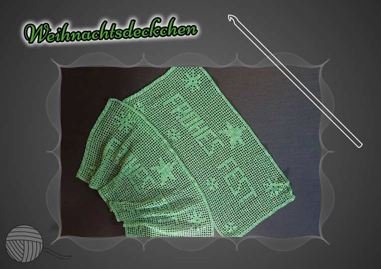 kleines Weihnachtsdeckchen (Häkelanleitung)