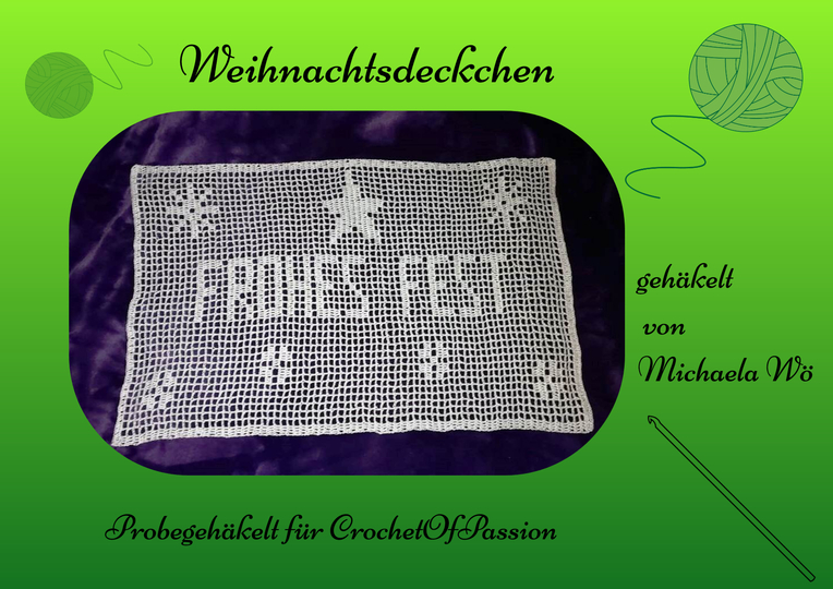 kleines Weihnachtsdeckchen (Häkelanleitung)