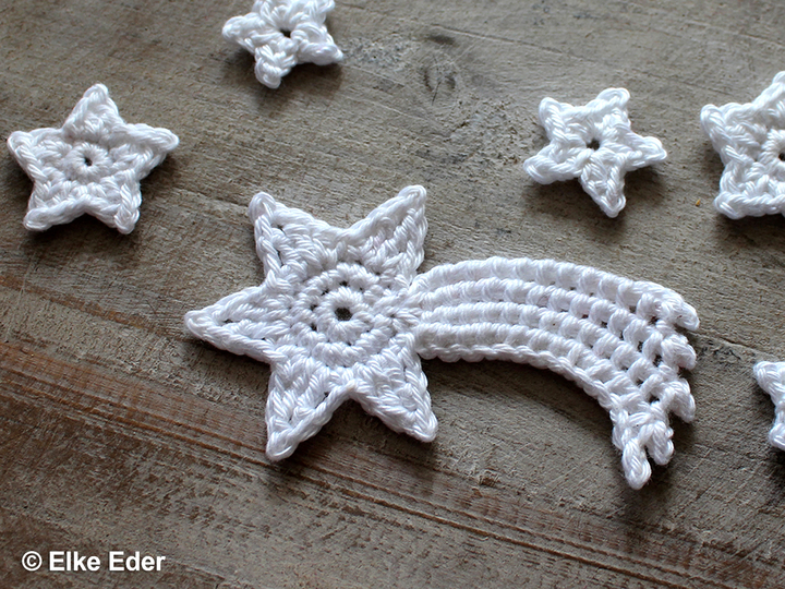 Stern mit Schweif - Baumschmuck, Geschenkanhänger, Weihnachtsdeko