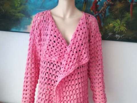 Häkelanleitung Jacke / Longjacke "Aithne" - alle Größen