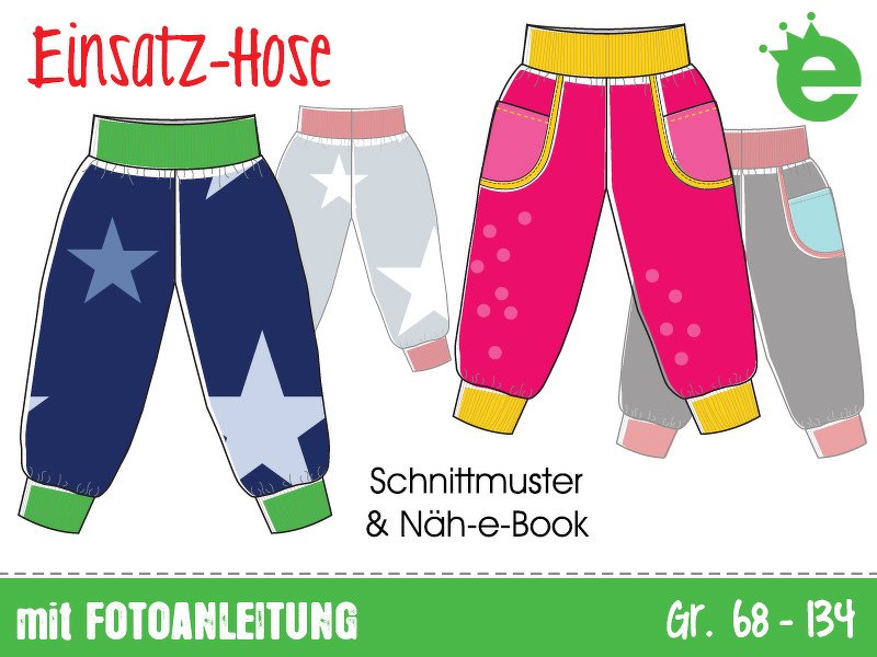 Einsatz-Hose  || Gr. 68-134  || Näh-E-Book mit PDF Schnittmuster