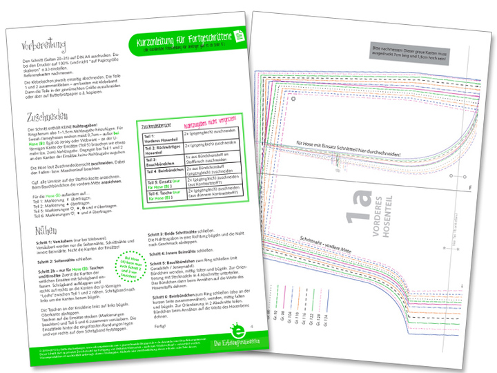 Einsatz-Hose  || Gr. 68-134  || Näh-E-Book mit PDF Schnittmuster