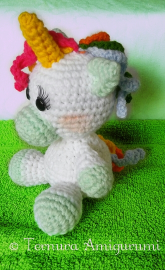 Crochet pattern of flipp, the unicorn PDF ternura amigurumi english
