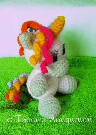 Crochet pattern of flipp, the unicorn PDF ternura amigurumi english