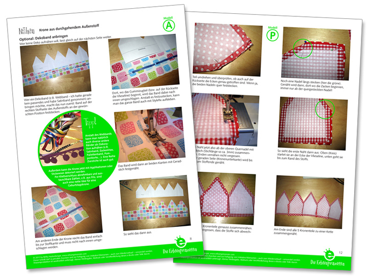 Nähanleitung & Schnitt: Krone / Faschingskrone / Geburtstagskrone für Kinder nähen