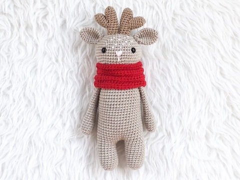 Häkelanleitung Kuscheltier Rentier "Rudi"
