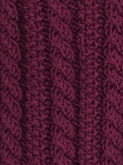 Strickanleitung für Schal "Burgund"