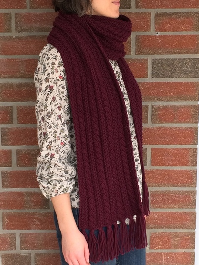 Strickanleitung für Schal "Burgund"